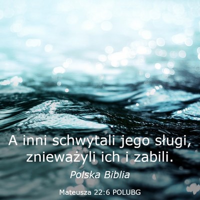 Picture 03 - Mateusza 22:6 POLUBG - A inni schwytali jego sługi, znieważyli ich i - Bible Verse Picture