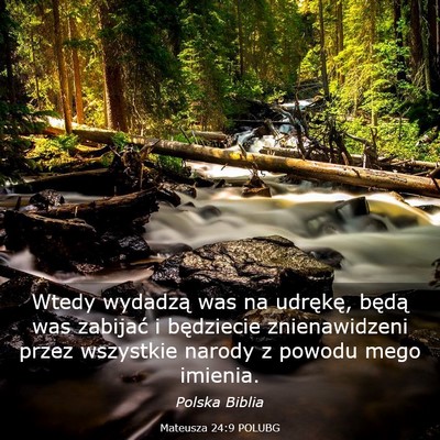 Picture 03 - Mateusza 24:9 POLUBG - Wtedy wydadzą was na udrękę, będą was - Bible Verse Picture