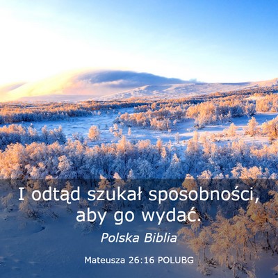 Picture 03 - Mateusza 26:16 POLUBG - I odtąd szukał sposobności, aby go - Bible Verse Picture