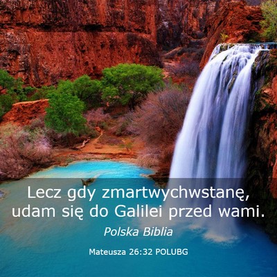 Picture 03 - Mateusza 26:32 POLUBG - Lecz gdy zmartwychwstanę, udam się do Galilei - Bible Verse Picture