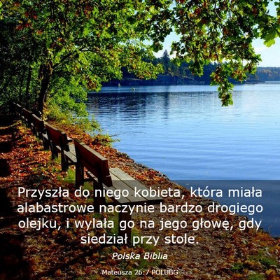 Picture 03 - Mateusza 26:7 POLUBG - Przyszła do niego kobieta, która miała - Bible Verse Picture