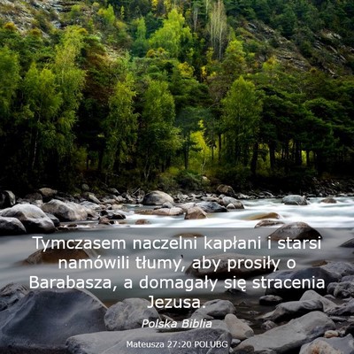 Picture 03 - Mateusza 27:20 POLUBG - Tymczasem naczelni kapłani i starsi namówili - Bible Verse Picture