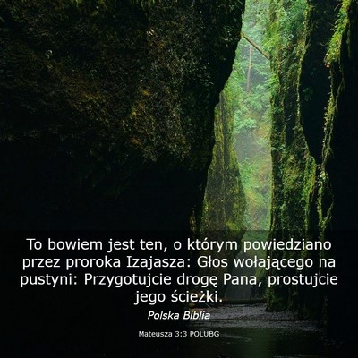 Picture 03 - Mateusza 3:3 POLUBG - To bowiem jest ten, o którym powiedziano przez - Bible Verse Picture