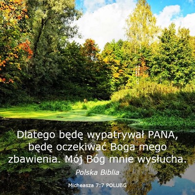 Picture 03 - Micheasza 7:7 POLUBG - Dlatego będę wypatrywał PANA, będę - Bible Verse Picture