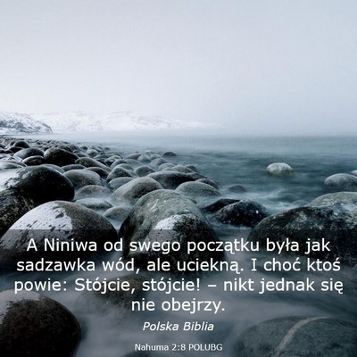 Picture 03 - Nahuma 2:8 POLUBG - A Niniwa od swego początku była jak sadzawka - Bible Verse Picture