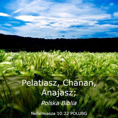 Picture 03 - Nehemiasza 10:22 POLUBG - Pelatiasz, Chanan, - Bible Verse Picture