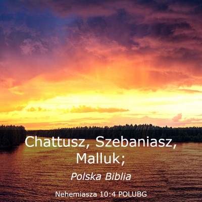 Picture 03 - Nehemiasza 10:4 POLUBG - Chattusz, Szebaniasz, - Bible Verse Picture
