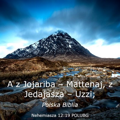 Picture 03 - Nehemiasza 12:19 POLUBG - A z Jojariba – Mattenaj, z Jedajasza – - Bible Verse Picture