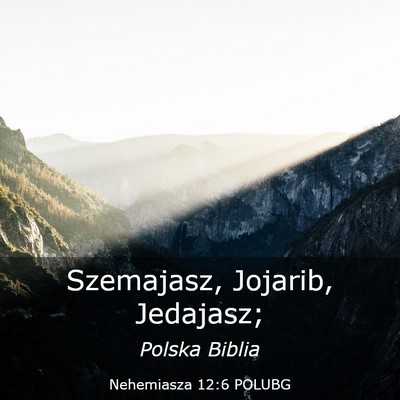 Picture 03 - Nehemiasza 12:6 POLUBG - Szemajasz, Jojarib, - Bible Verse Picture