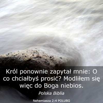 Picture 03 - Nehemiasza 2:4 POLUBG - Król ponownie zapytał mnie: O co chciałbyś - Bible Verse Picture