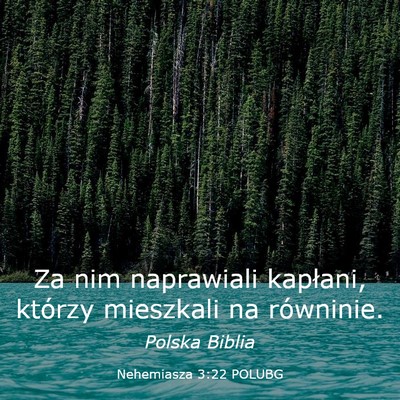 Picture 03 - Nehemiasza 3:22 POLUBG - Za nim naprawiali kapłani, którzy mieszkali na - Bible Verse Picture