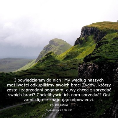 Picture 03 - Nehemiasza 5:8 POLUBG - I powiedziałem do nich: My według naszych - Bible Verse Picture