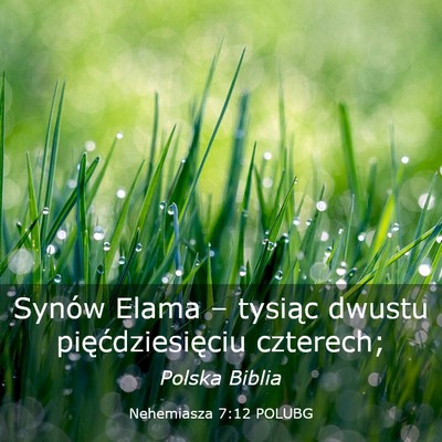 Picture 03 - Nehemiasza 7:12 POLUBG - Synów Elama – tysiąc dwustu pięćdziesięciu - Bible Verse Picture