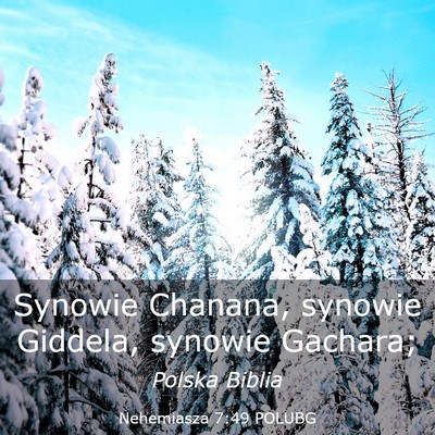 Picture 03 - Nehemiasza 7:49 POLUBG - Synowie Chanana, synowie Giddela, synowie - Bible Verse Picture