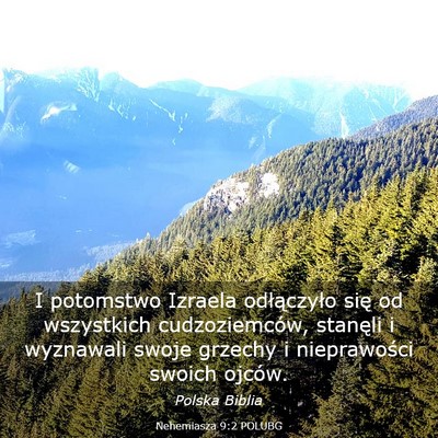 Picture 03 - Nehemiasza 9:2 POLUBG - I potomstwo Izraela odłączyło się od - Bible Verse Picture