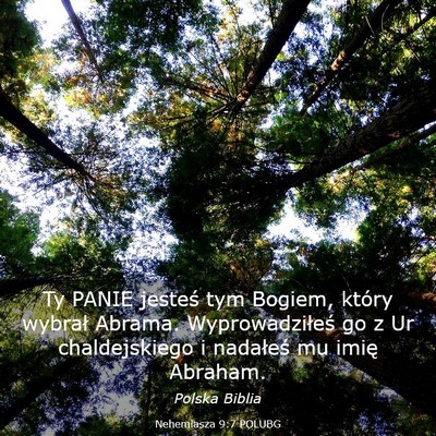 Picture 03 - Nehemiasza 9:7 POLUBG - Ty PANIE jesteś tym Bogiem, który wybrał - Bible Verse Picture