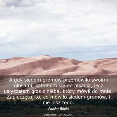 Picture 03 - Objawienie 10:4 POLUBG - A gdy siedem gromów przemówiło swoimi - Bible Verse Picture