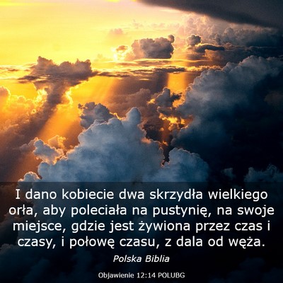 Picture 03 - Objawienie 12:14 POLUBG - I dano kobiecie dwa skrzydła wielkiego orła, - Bible Verse Picture