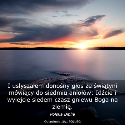 Picture 03 - Objawienie 16:1 POLUBG - I usłyszałem donośny głos ze świątyni - Bible Verse Picture