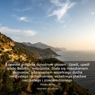Picture 03 - Objawienie 18:2 POLUBG - I zawołał potężnie donośnym głosem: Upadł, - Bible Verse Picture