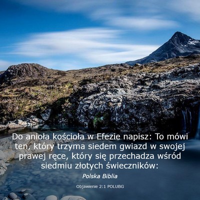 Picture 03 - Objawienie 2:1 POLUBG - Do anioła kościoła w Efezie napisz: To mówi - Bible Verse Picture
