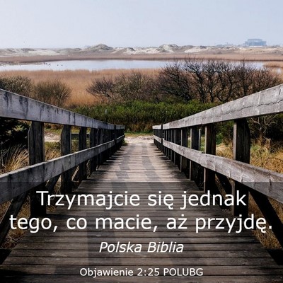 Picture 03 - Objawienie 2:25 POLUBG - Trzymajcie się jednak tego, co macie, aż - Bible Verse Picture