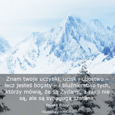Picture 03 - Objawienie 2:9 POLUBG - Znam twoje uczynki, ucisk i ubóstwo – lecz - Bible Verse Picture