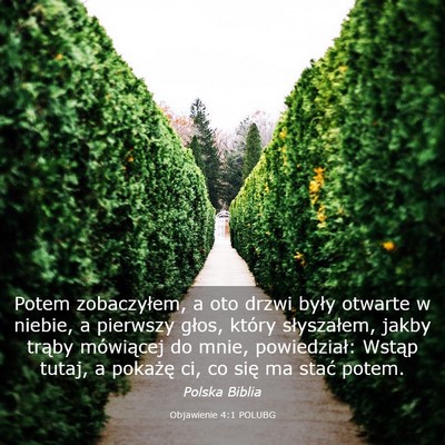 Picture 03 - Objawienie 4:1 POLUBG - Potem zobaczyłem, a oto drzwi były otwarte w - Bible Verse Picture
