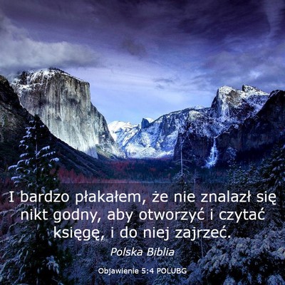 Picture 03 - Objawienie 5:4 POLUBG - I bardzo płakałem, że nie znalazł się nikt - Bible Verse Picture