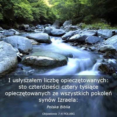 Picture 03 - Objawienie 7:4 POLUBG - I usłyszałem liczbę opieczętowanych: sto - Bible Verse Picture