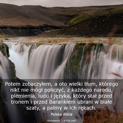 Picture 03 - Objawienie 7:9 POLUBG - Potem zobaczyłem, a oto wielki tłum, którego - Bible Verse Picture