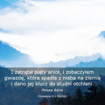 Picture 03 - Objawienie 9:1 POLUBG - I zatrąbił piąty anioł, i zobaczyłem - Bible Verse Picture