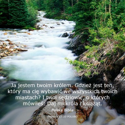 Picture 03 - Ozeasza 13:10 POLUBG - Ja jestem twoim królem. Gdzież jest ten, który - Bible Verse Picture