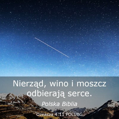 Picture 03 - Ozeasza 4:11 POLUBG - Nierząd, wino i moszcz odbierają - Bible Verse Picture