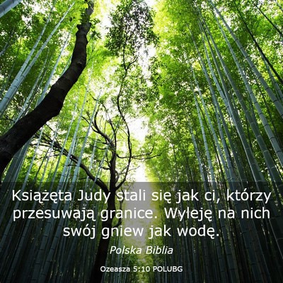 Picture 03 - Ozeasza 5:10 POLUBG - Książęta Judy stali się jak ci, którzy - Bible Verse Picture