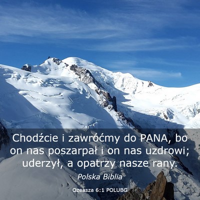 Picture 03 - Ozeasza 6:1 POLUBG - Chodźcie i zawróćmy do PANA, bo on nas - Bible Verse Picture