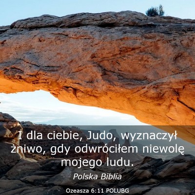 Picture 03 - Ozeasza 6:11 POLUBG - I dla ciebie, Judo, wyznaczył żniwo, gdy - Bible Verse Picture