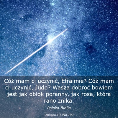 Picture 03 - Ozeasza 6:4 POLUBG - Cóż mam ci uczynić, Efraimie? Cóż mam ci - Bible Verse Picture