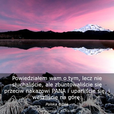 Picture 03 - Powtórzonego 1:43 POLUBG - Powiedziałem wam o tym, lecz nie słuchaliście, - Bible Verse Picture