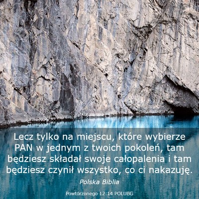 Picture 03 - Powtórzonego 12:14 POLUBG - Lecz tylko na miejscu, które wybierze PAN w - Bible Verse Picture
