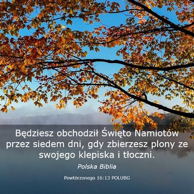 Picture 03 - Powtórzonego 16:13 POLUBG - Będziesz obchodził Święto Namiotów przez - Bible Verse Picture
