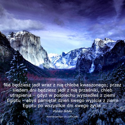 Picture 03 - Powtórzonego 16:3 POLUBG - Nie będziesz jadł wraz z nią chleba - Bible Verse Picture