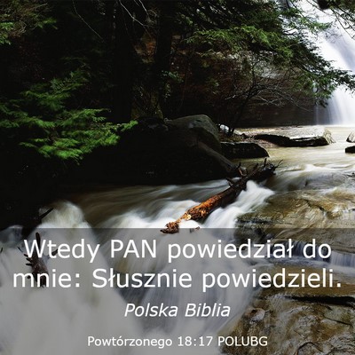 Picture 03 - Powtórzonego 18:17 POLUBG - Wtedy PAN powiedział do mnie: Słusznie - Bible Verse Picture