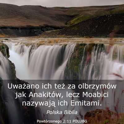 Picture 03 - Powtórzonego 2:11 POLUBG - Uważano ich też za olbrzymów jak Anakitów, - Bible Verse Picture