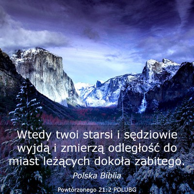 Picture 03 - Powtórzonego 21:2 POLUBG - Wtedy twoi starsi i sędziowie wyjdą i zmierzą - Bible Verse Picture