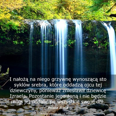 Picture 03 - Powtórzonego 22:19 POLUBG - I nałożą na niego grzywnę wynoszącą sto - Bible Verse Picture