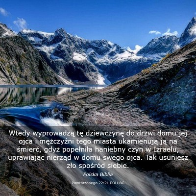 Picture 03 - Powtórzonego 22:21 POLUBG - Wtedy wyprowadzą tę dziewczynę do drzwi domu - Bible Verse Picture