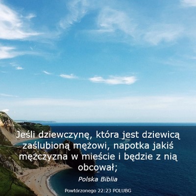 Picture 03 - Powtórzonego 22:23 POLUBG - Jeśli dziewczynę, która jest dziewicą - Bible Verse Picture