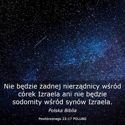 Picture 03 - Powtórzonego 23:17 POLUBG - Nie będzie żadnej nierządnicy wśród córek - Bible Verse Picture