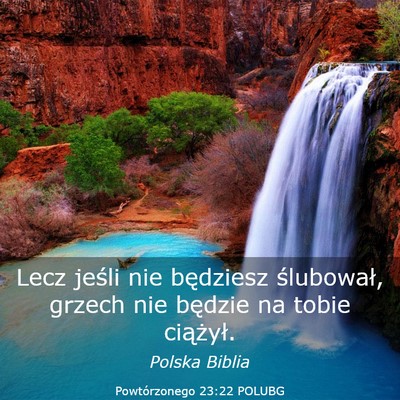 Picture 03 - Powtórzonego 23:22 POLUBG - Lecz jeśli nie będziesz ślubował, grzech nie - Bible Verse Picture